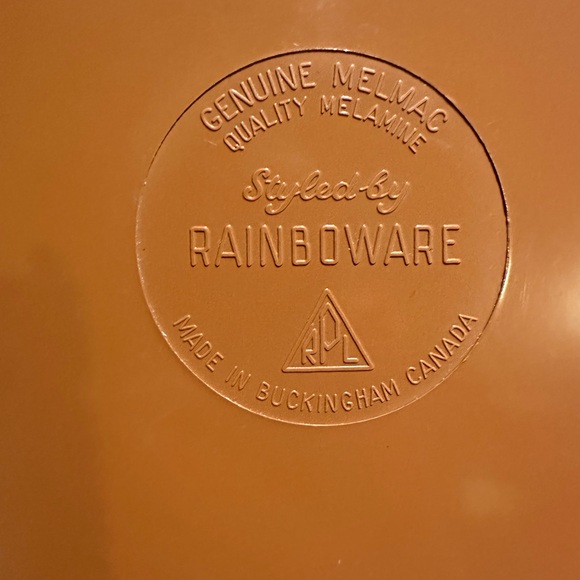 Vintage RAINBOWEAR Melamine Melmac Orange serving platter - Picture 3 of 3